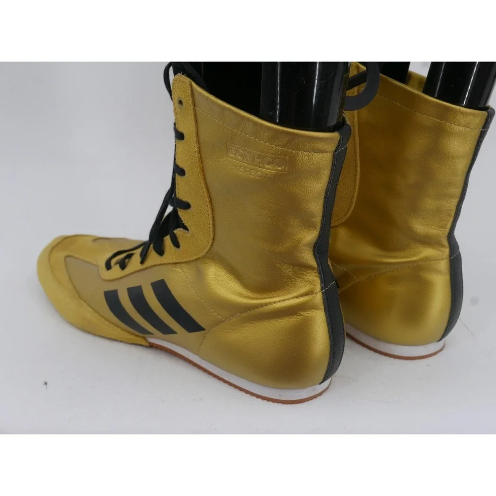 Adidas Box Hog Special Gold Metallic Boxing Shoes High Top Mens 11.5 BC0355